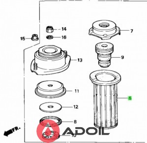 Пильовик переднього амортизатора 51687-S2G-004