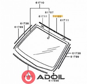 Молдинг лобового стекла 6107A019