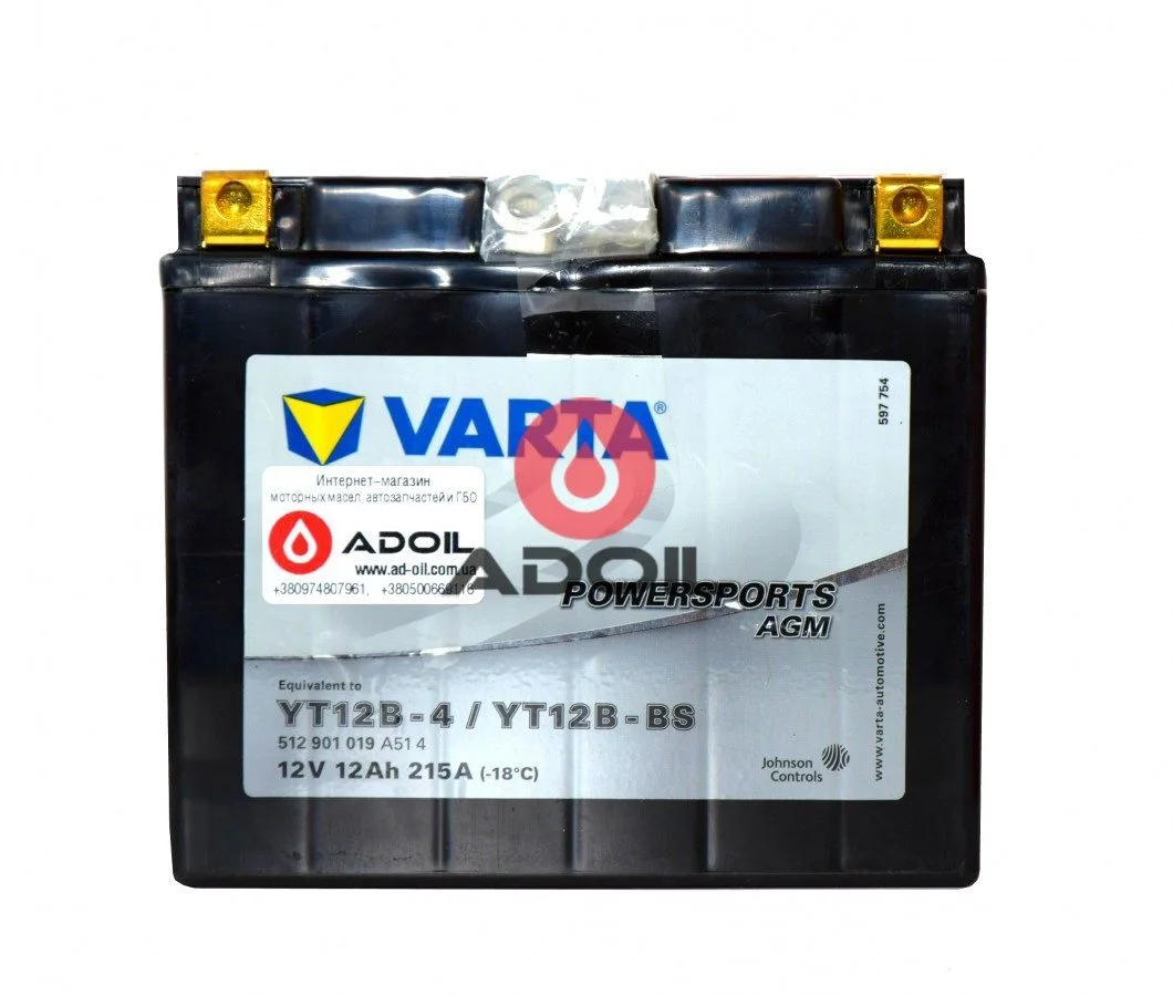 VARTA 512901019 12Ач 215А (1) Fun Start AGM