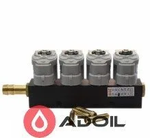Форсунки Valtek 4 cyl. 2 Ohm без калиброванных штуцеров и со штуц. в коллектор