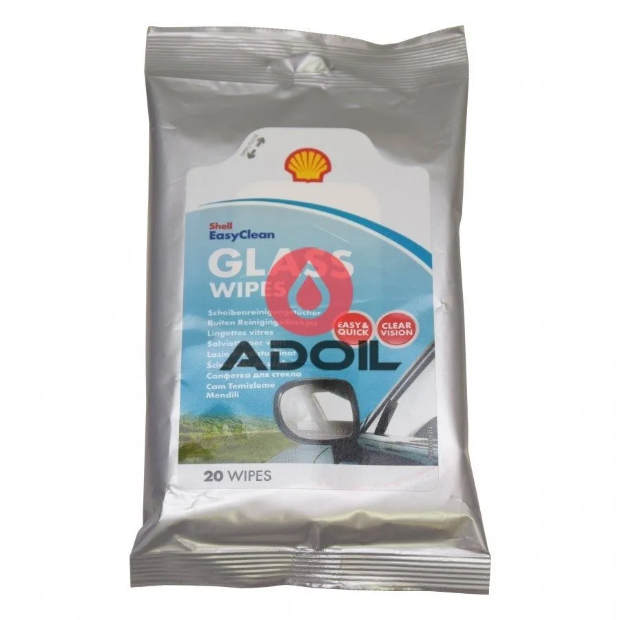 Салфетки для стекла SHELL GLASS WIPES 20шт