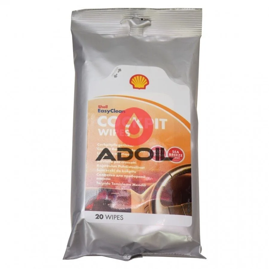 Салфетки для панели приборов Shell Cockpit Wipes, 20шт