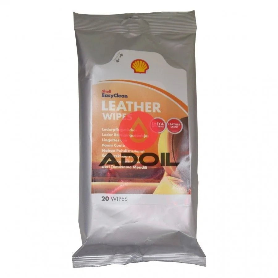 Салфетки для кожи Shell Leather Wipes, 20шт