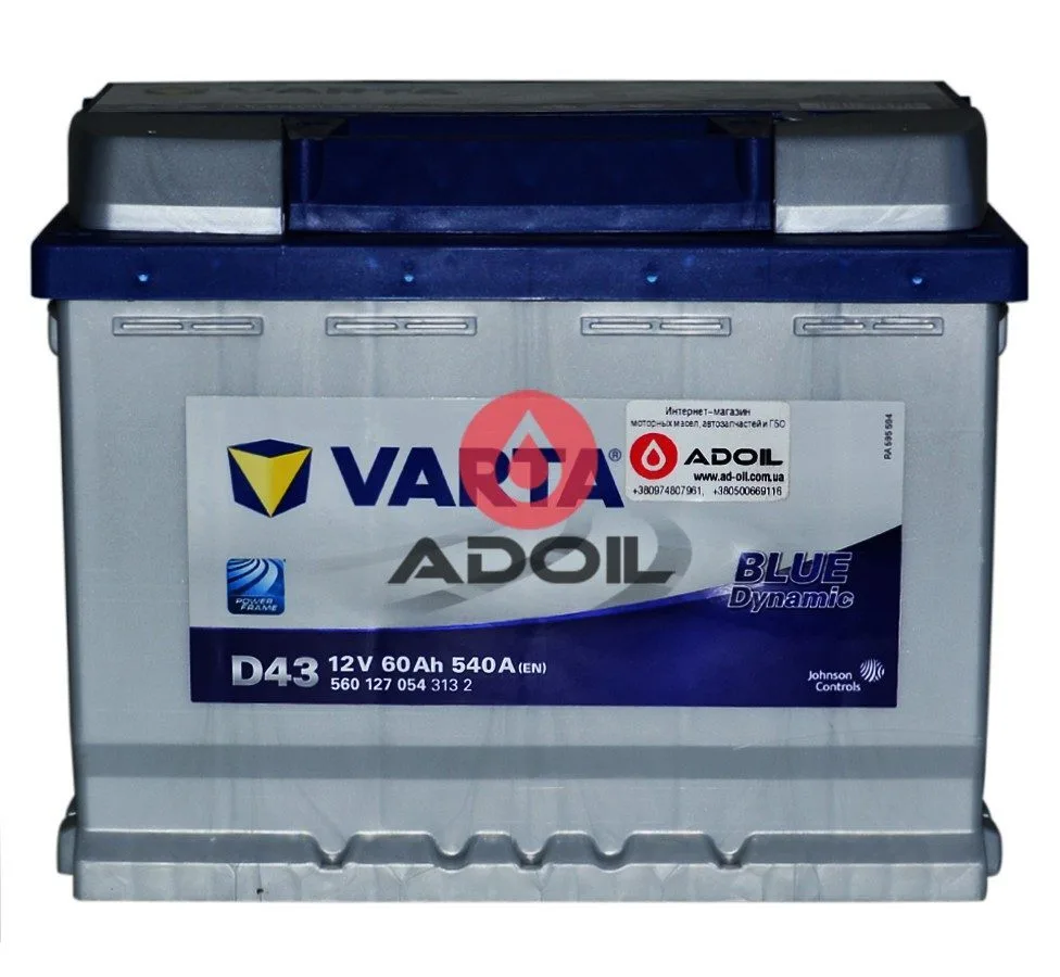 Varta 560127054 60Ач 540А (1) Blue Dynamic D43