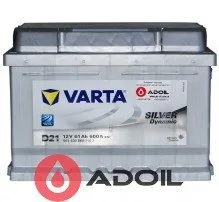 VARTA 561400060 61Ач 600А (0) Silver Dynamic D21