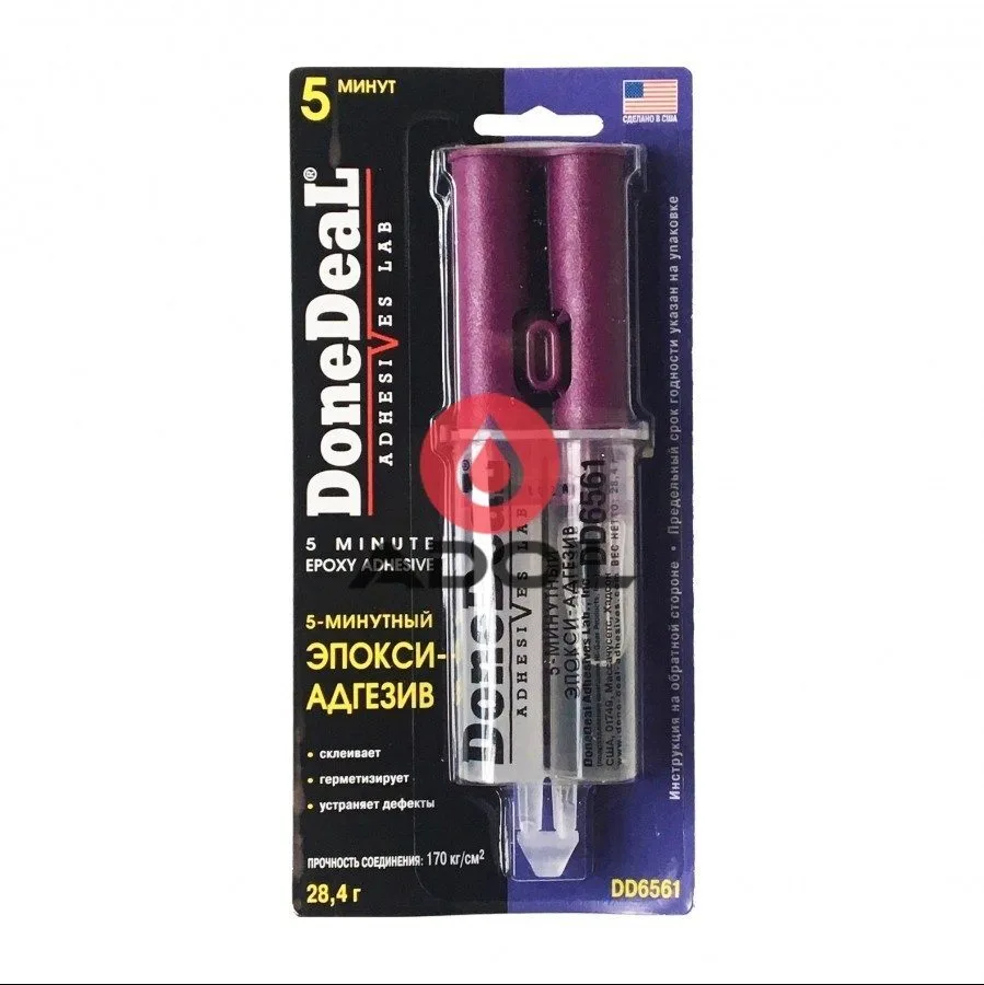 5-минутный эпокси-адгезив DoneDeal Прозрачный DD6561