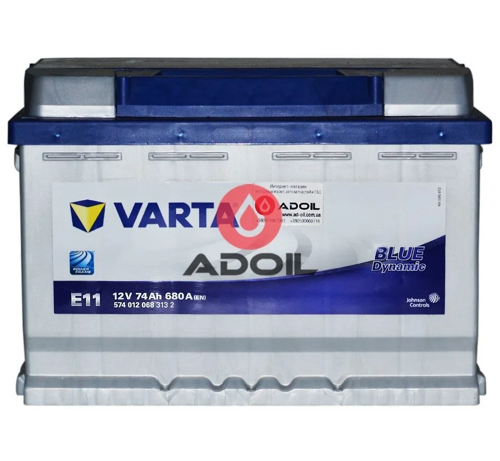 VARTA 574012068 74Ач 680А (0) Blue Dynamic E11