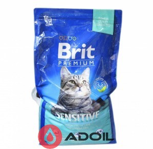 Корм сухой Брит Премиум Кэт Сенситив для кошек с чувствительным пищеварением Ягнёнок и рис