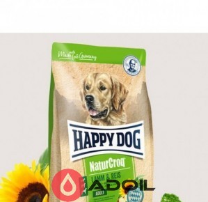Корм сухий Хеппі Дог NaturCroq для дорослих собак з ягням і рисом