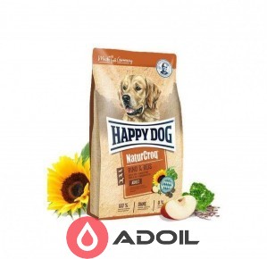 Корм сухий Хеппі Дог NaturCroq для дорослих собак з яловичиною та рисом