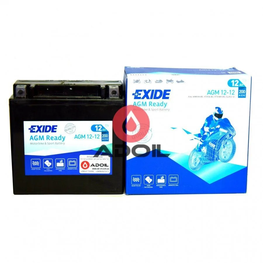Аккумулятор гелевый Exide AGM12-12