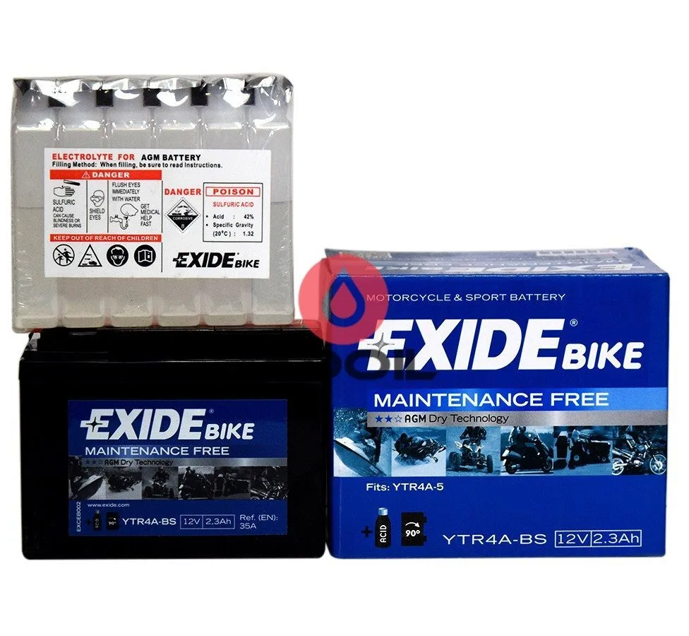 Акумулятор сухозаряджений Exide YTR4A-BS