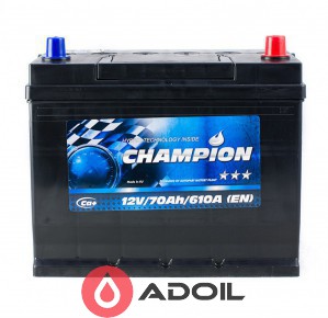 Black 70Ah/12V Champion Japan Euro(0)