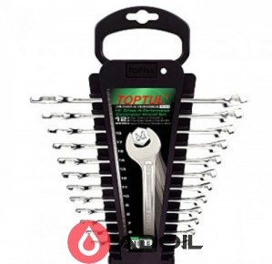 Набор ключей рожково-накидных на клипсе 12 ед.  6-19 мм. TOPTUL GAAC1201