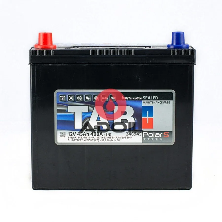45Ah/12V TAB Polar S (1) Тонкая клема Japan Min.
