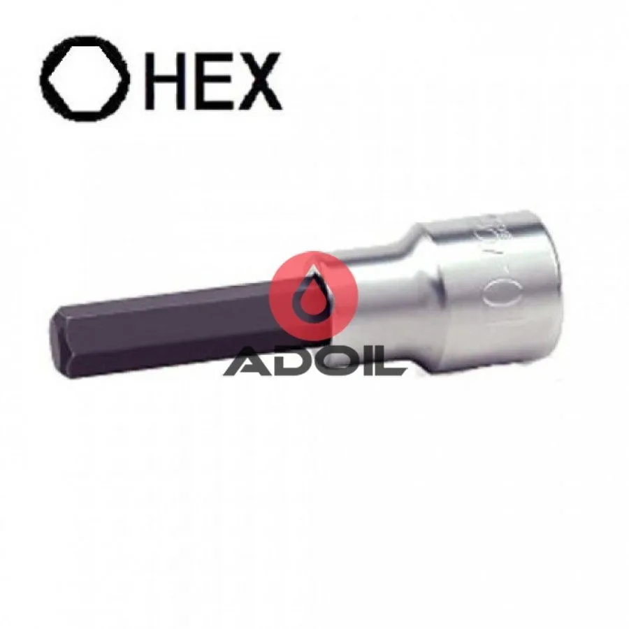 Головка с насадкой HEX 10 mm  80mm 1/2" TOPTUL BCWA1610