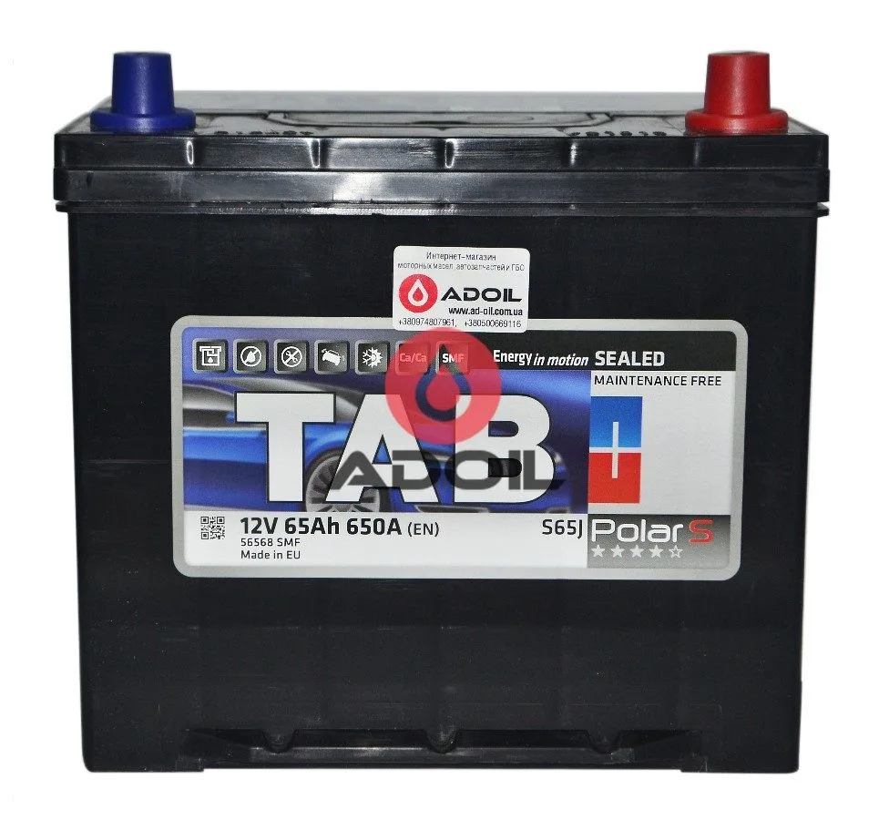 65 Ah/12V TAB Polar S (0) Euro Japan