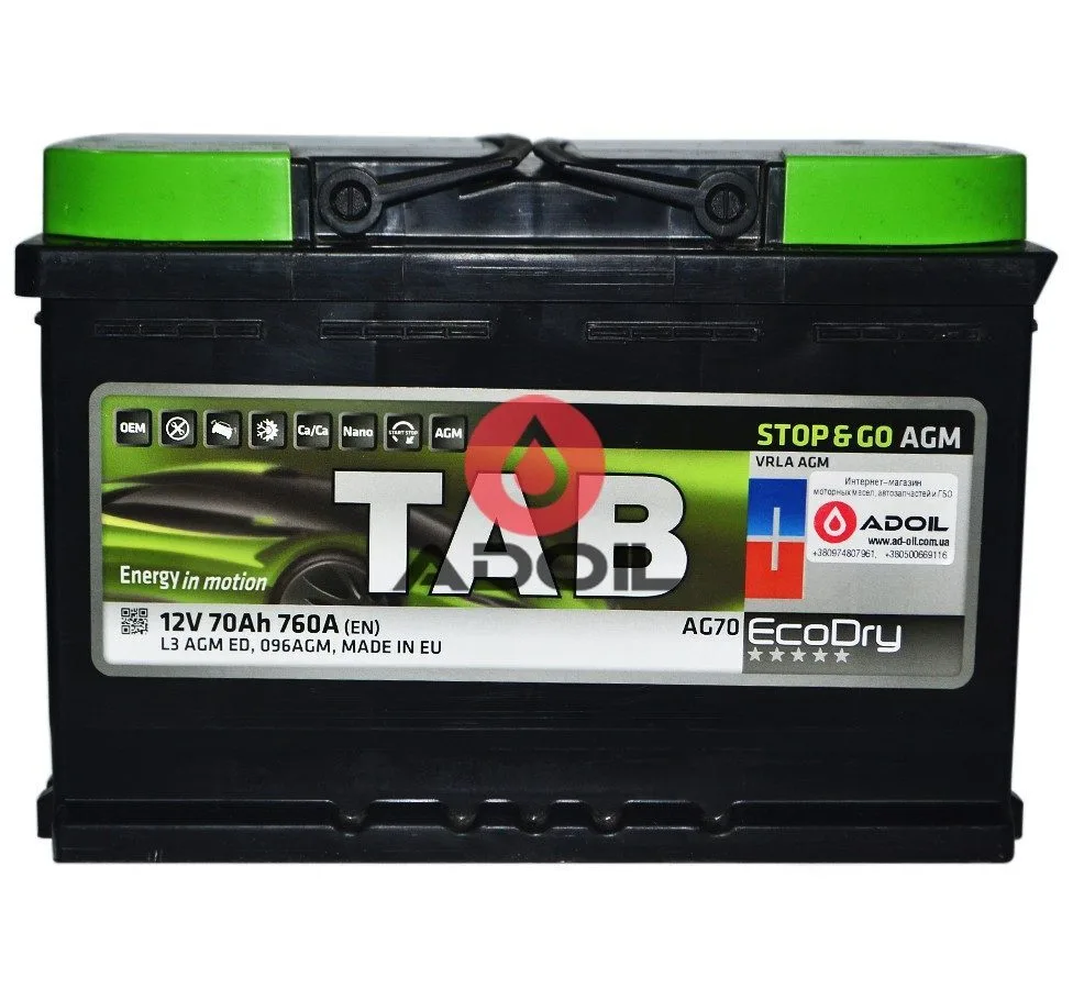 70 Ah/12V TAB AGM (0) Euro