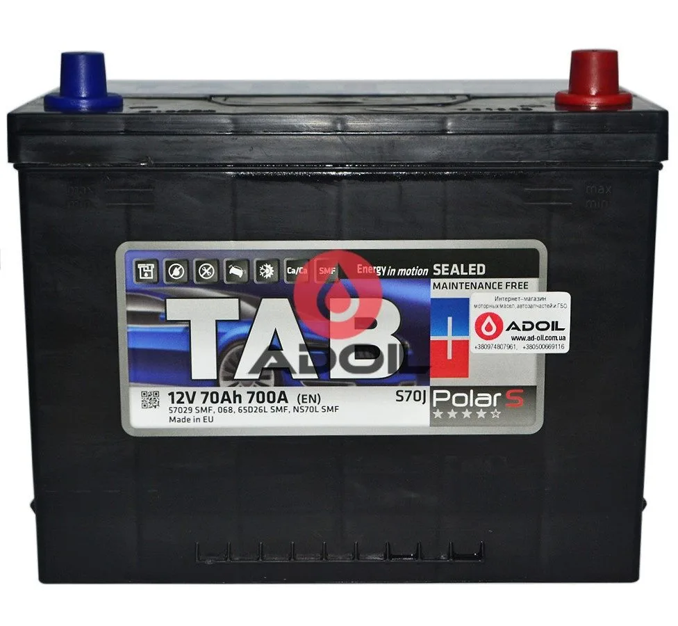 70 Ah/12V TAB Polar S (0) Euro Japan
