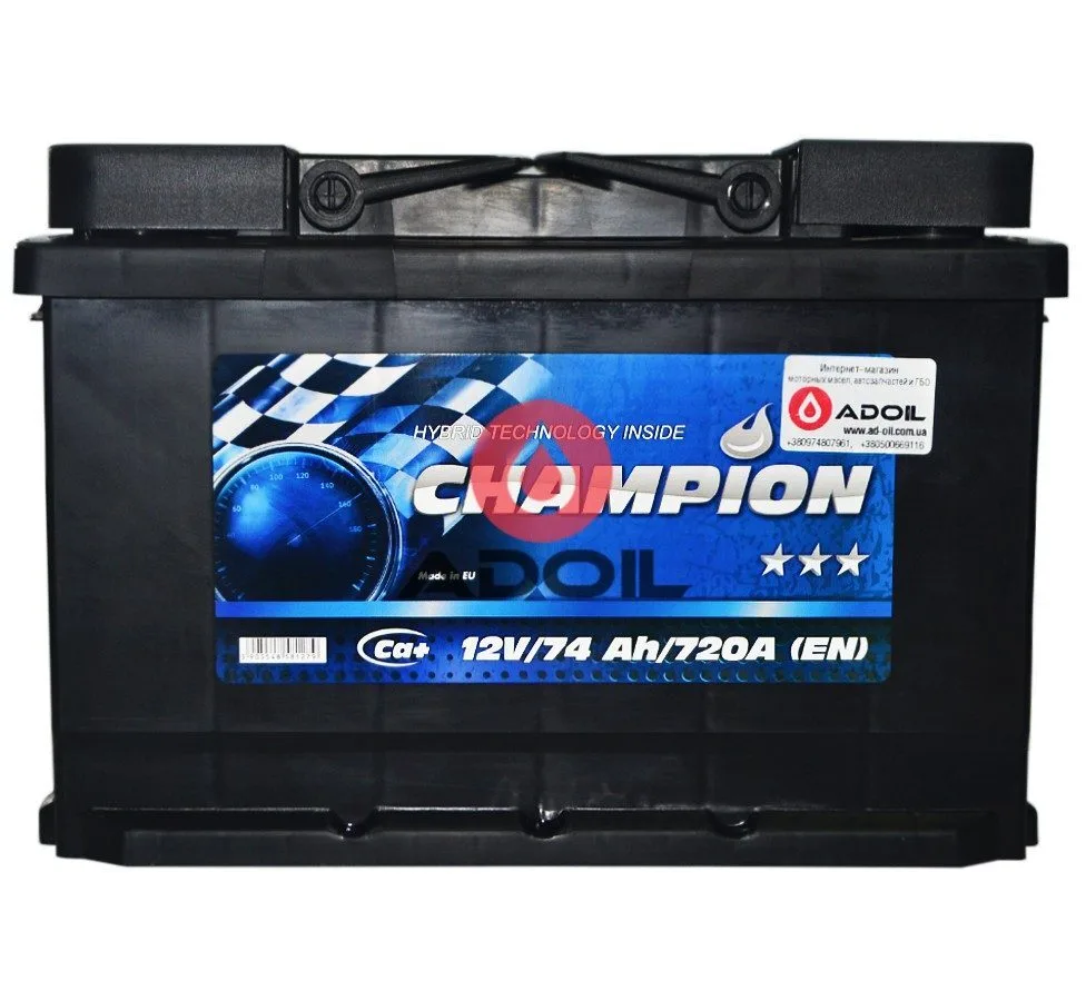Black 74 Ah/12V Champion Euro (0)