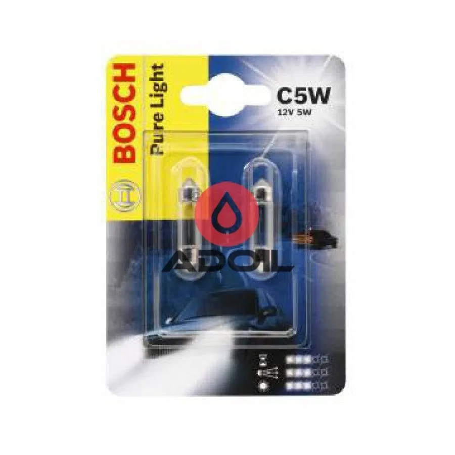 Автолампа C5W 12V/5W/SV8.5-8 Bosch