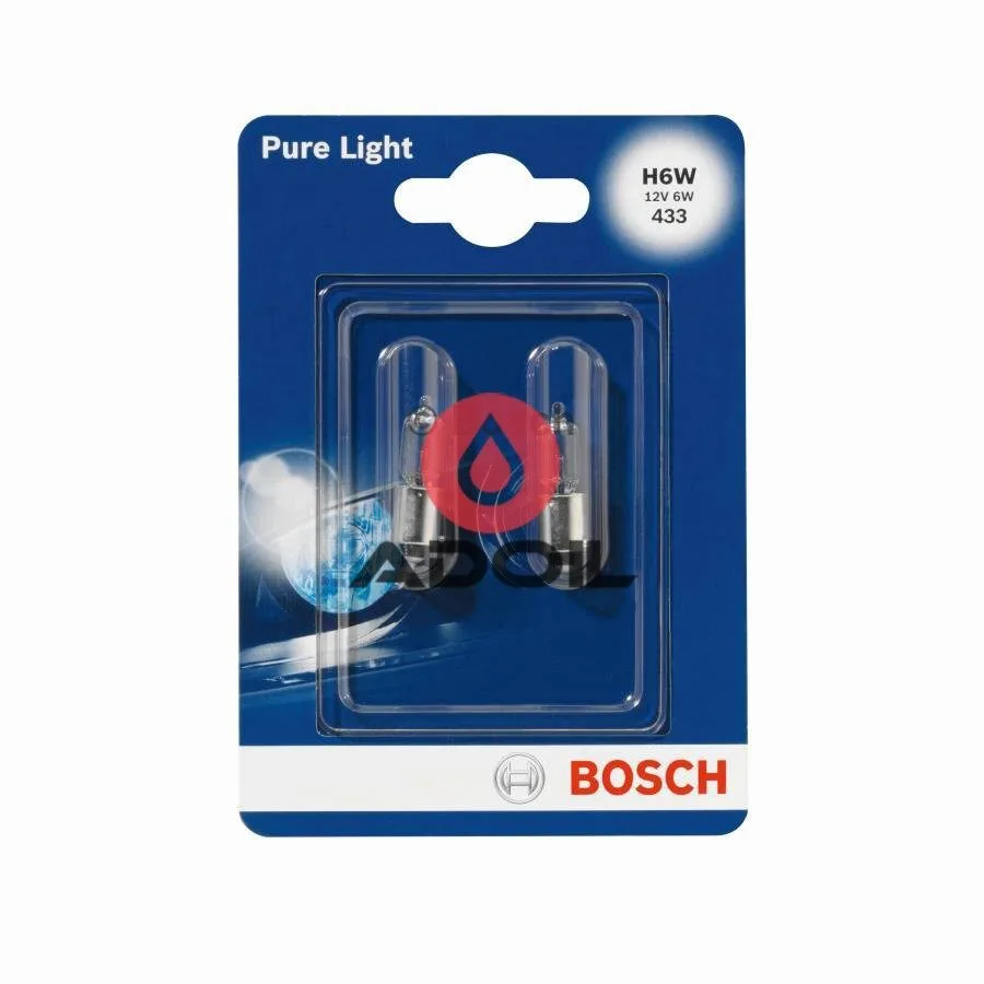 Автолампа H6W 12V/6W/BAX9s Bosch