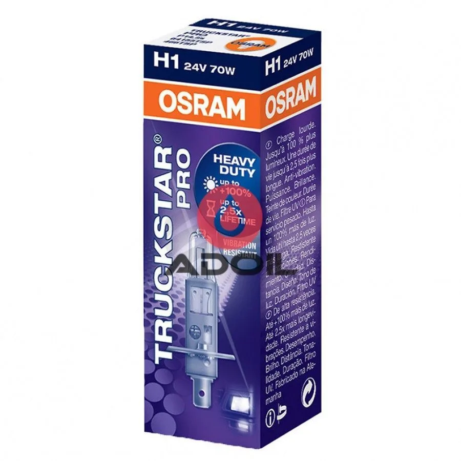 Автолампа H1 24V/70W/P14.5s Truckstar PRO Osram