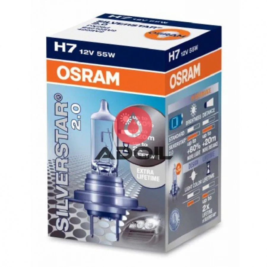 Автолампа H7 12V/55W/PX26d Sylverstar 2.0 Osram