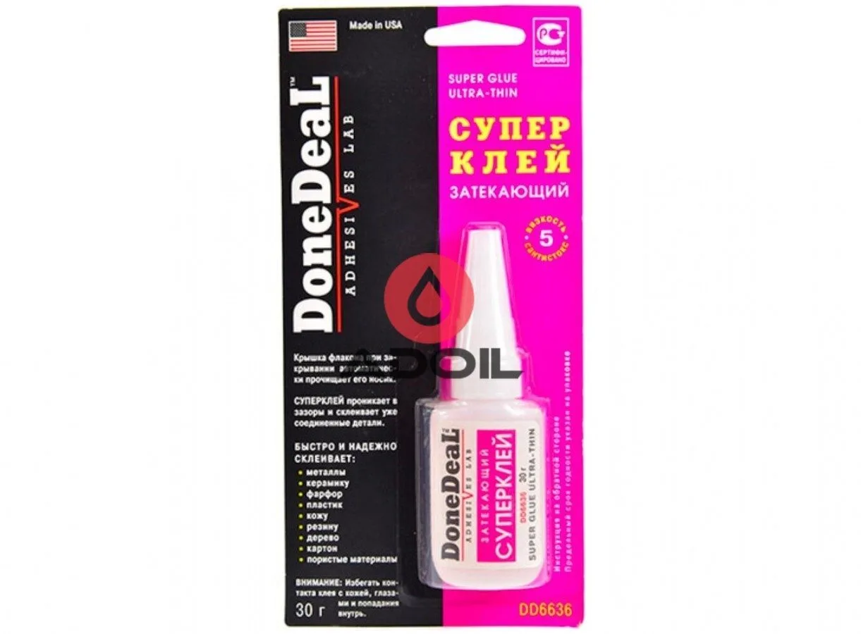 Затекающий супер клей Done Deal DD6636